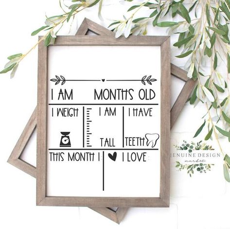 Cricut Baby Room, Baby Vinyl Projects, Cricut Baby Projects, Cricut Baby Shower Gifts, Baby Cricut Projects, Baby Gifts Cricut, Cricut Baby Gifts, Cricut Projects To Sell, Baby Stats Sign