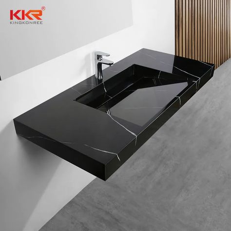 Luxury Wash Basin Art Wall Hung Sink Solid Surface Modern Wall Mounted Bathroom Basin | KingKonree Bathroom Basin Counter Design, Washbasin Design For Bathroom, Wash Basin Design Modern, Bathroom Wash Basin Design, Bathroom Basin Ideas, Basin Counter Design, Wash Basin Ideas, Luxury Wash Basin, Wash Basin Design