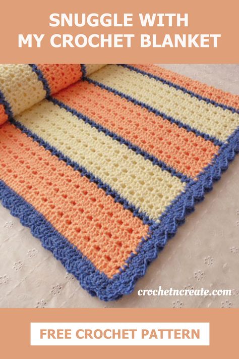 Snuggle with my free crochet blanket pattern. Crochet Blanket Edging, Crochet Bookmark Pattern, Crochet Afghan Patterns Free, Crochet Bedspread Pattern, Cozy Crochet Patterns, Crochet Blanket Designs, Crochet Blanket Pattern, Stylish Crochet, Crochet Throw Blanket