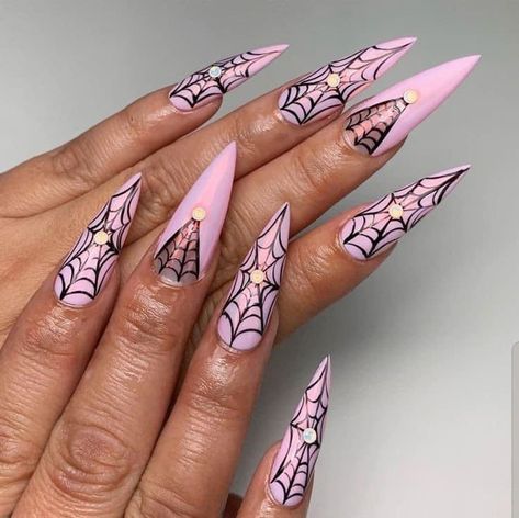 Holloween Nails, Witchy Nails, Halloween Acrylic Nails, Cute Halloween Nails, Goth Nails, Life Guide, Nails 2021, Almond Shape, Halloween Nail Designs