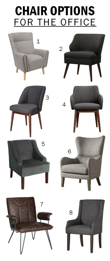 Chair Options For The Office by The Wood Grain Cottage Client Chairs For Office, Office Chairs For Clients, Comfy Office Chair, Office Guest Chairs, Ceo Office, Classy Office, Office Interior Design Modern, Sitting Chair, Reupholster Furniture