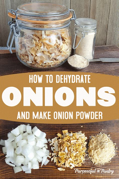 Dehydrate Onions, Luvele Recipes, Homemade Onion Powder, Dehydrating Food Storage, Food Dehydration, Homemade Dry Mixes, Dehydrated Vegetables, Canned Food Storage, Dehydrating Food