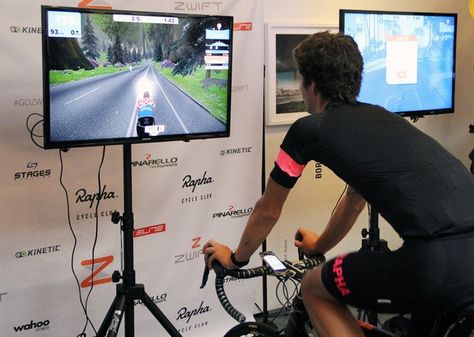 This technology makes riding a bike indoors a lot less awful Zwift Cycling, Bike Women Cycling, Bike Rollers, Google Search Engine, Cycle Training, Cycle Ride, Indoor Cycling, Garage Gym, Cool Bicycles