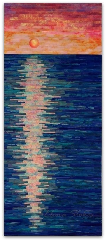 Paper Mosaic, Landscape Art Quilts, Landscape Quilt, Quilt Modernen, Mosaic Stained, Deco Nature, Landscape Quilts, Strip Quilts, Mosaic Projects