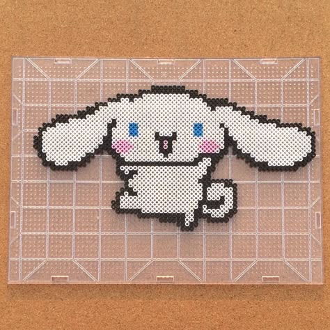 Perler Sanrio, Cinnamoroll Perler Beads, Cinnamoroll Perler, Hammer Beads Ideas, Sanrio Perler Beads, Sanrio Perler Bead Patterns, Art Perler Beads, Hammer Beads, Perler Bead Mario