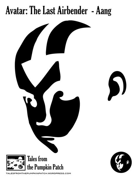 Avatar The Last Airbender Pumpkin Carving Template, Avatar The Last Airbender Pumpkin, Avatar Pumpkin Carving, Avatar Pumpkin, Halloween Pumpkin Templates, Avatar The Last Airbender Aang, Pumpkin Carving Stencil, Stencils Patterns, Halloween Pumpkin Stencils