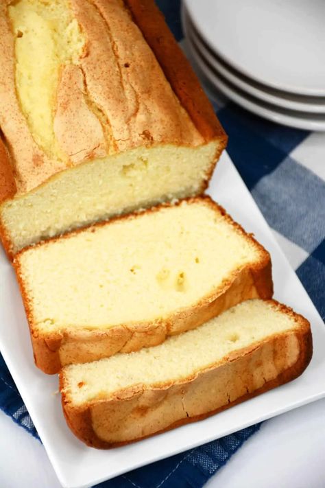 Half Batch Cream Cheese Pound Cake, Small Batch Pound Cake Recipe, Cream Cheese Pound Cake Loaf, Cream Cheese Loaf Cake, Pound Cake Cream Cheese, Lemon Cream Cheese Pound Cake Recipe, Lemon Cream Cheese Pound Cake, Cheese Pound Cake Recipe, Caramel Pound Cake