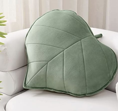 Plant Pillows, Leaf Pillows, Pillows For Bedroom, Pillows Green, Succulent Pillow, Leaf Pillow, Floral Room, Round Throw Pillows, Decorative Leaves