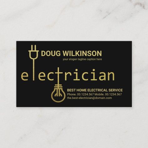 Electrical Shop, Visit Card, Interior Architecture Drawing, Hvac Technician, Visiting Card, Power Plug, Signage Design, Services Business, Business Card Size