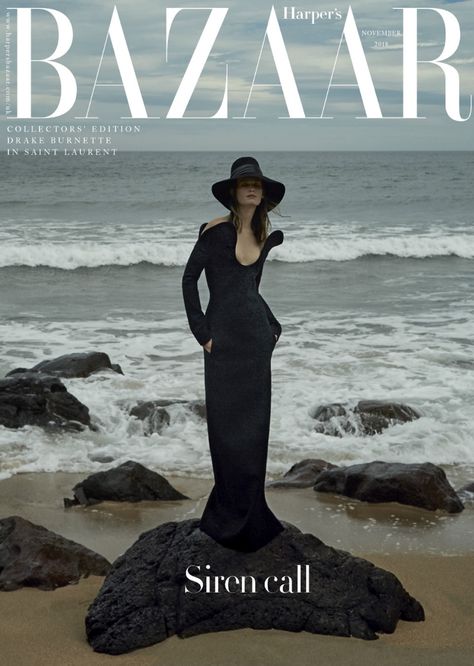 Drake Burnette is a Sea Siren in Harper's Bazaar UK Beach Fashion Photography, Beach Fashion Shoot, Beach Fashion Editorial, Beach Editorial, Sea Siren, Magazine Vogue, Fashion Magazine Cover, Fashion Cover, Vogue Covers