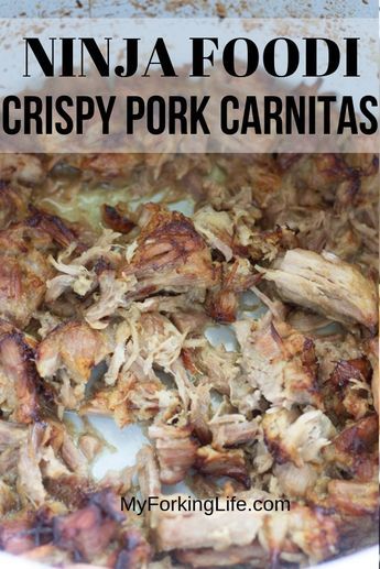 Ninja Cooking System Recipes, Carnitas Recipe, Ninja Recipes, Pork Carnitas, Crispy Pork, Instant Pot Dinner Recipes, Ninja Foodi, Instapot Recipes, Foodie Recipes