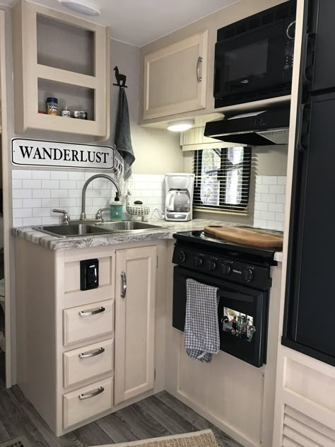 Rv Interior Remodel, Tiny Kitchen Design, Small Apartment Kitchen, Shed To Tiny House, Warm Wood Tones, Basement Kitchen, Tiny House Floor Plans, Tiny House Kitchen, Studio Kitchen