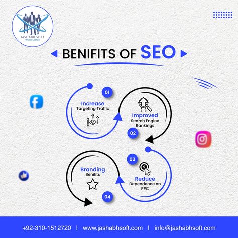 SEO benefits! #seo #benefits #seobenefits #targeting #brand #branding #PPC #socialmedia #google #googlesearch #socialmediaposts #posts #postdesign #viralposts Seo Social Media Post Design, Seo Social Media Post, Ppc Advertising, Seo Social Media, Social Media Page Design, Seo Optimization, Work Smarter, Social Marketing, Post Design