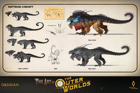 The Outer Worlds Art, Outer Worlds Concept Art, Titanfall Pilot, Mouth Anatomy, Alien Animals, Anatomy Posters, The Outer Worlds, Creature Ideas, Campaign Ideas