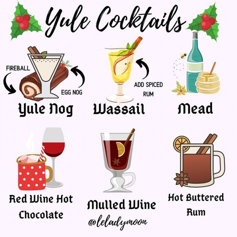 Yule Drinks, Fun Christmas Drinks, Tea Magick, English Dinner, Winter Solstice Party, Happy Yule, Blessed Yule, Yule Celebration, Christmas Drinks Recipes