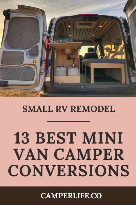 Have you ever imagined travelling in a minivan? Minivans are a great way to save money and space, plus they can be parked in a standard car park as they are small and take up little space. Please, visit our website to learn more about the 13 Best Mini Van Modifications! Micro Camper Ideas, Microcamper Diy, Small Van Life Interior, Mini Camper Diy, Small Van Build, Small Rv Remodel, Small Campervan Interior, Simple Van Conversion, Small Van Conversion