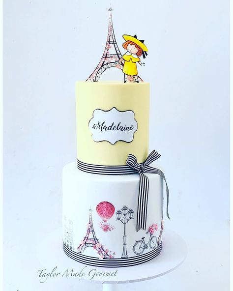 Madeline Birthday Cake, Madeline In Paris Birthday, Madeline Party Theme, Madeline Birthday Party Theme, Madeline Birthday Party, Madeline In Paris, Madeline Cake, Madeline Party, Bolo Paris