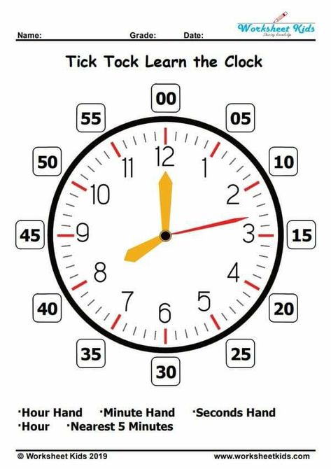 Learn to Tell the Time Clock – Teaching Clock for Kindergarten & grade 1  👇👇Download free printable PDF👇👇   ⏱⏰👩‍🎓📚📝✍️👨‍🏫👩‍🏫🎒🏫  #education #education4all #grade1 #Time #LearnTime #TellTime #TellingTime #analogclock #backtoschool #primaryschool #TopInfants #year2 Tell The Time Clock, Kindergarten Telling Time, Clock Worksheets, Clock Face Printable, Teaching Clock, Learning Clock, Telling Time Worksheets, Learn To Tell Time, Time Lessons