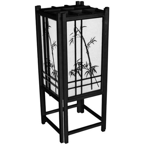 Oriental Furniture LAMP-18BAMBOO-Black 18 in. Bamboo Tree Lamp - Black Global | Bellacor Chinese Lamps, Chinese Lamp, Asian Lamps, Japanese Paper Lanterns, Japanese Lamps, Lantern Table Lamp, Japanese Lantern, Table Lamp Black, Bamboo Light