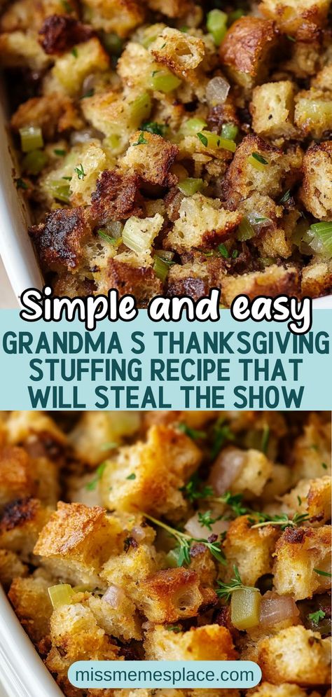 Stuffing With Sausage Recipes, Traditional Stuffing Recipes, Stuffing Recipes Thanksgiving, Thanksgiving Stuffing Recipe, Traditional Stuffing, Classic Stuffing, Homemade Stuffing, Stuffing Recipes For Thanksgiving, Easy Stuffing