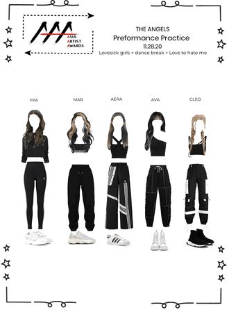 Kpop Group Outfits Ideas 4 Members Dance Practice, 3 Member Girl Group Outfits, 7 Member Girl Group Outfits, 5 Member Girl Group Outfits, Four Member Girl Group Outfits, Korean Outfits Kpop, Fire Clothes, Dance Outfits Practice, Monochromatic Fashion