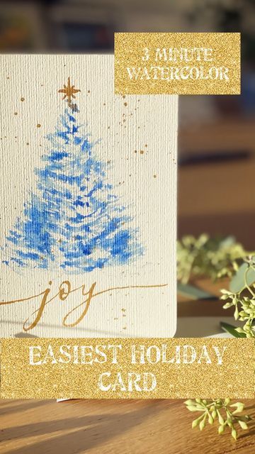 Diy Watercolor Cards, Paint Trees, Watercolor Christmas Cards Diy, Simple Holiday Cards, Painted Christmas Cards, Perfect Christmas Tree, Watercolor Christmas Tree, Simple Christmas Cards, Winter Watercolor