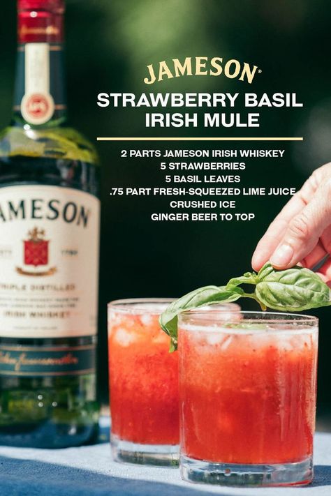 Jameson Mule Recipe, Cocktails With Jameson Whiskey, Jameson Whiskey Drinks Cocktail Recipes, Jameson Mixed Drinks, Jameson Recipes, Irish Mule Recipe, Irish Whiskey Cocktails, Jameson Whiskey Drinks, Jameson Shots