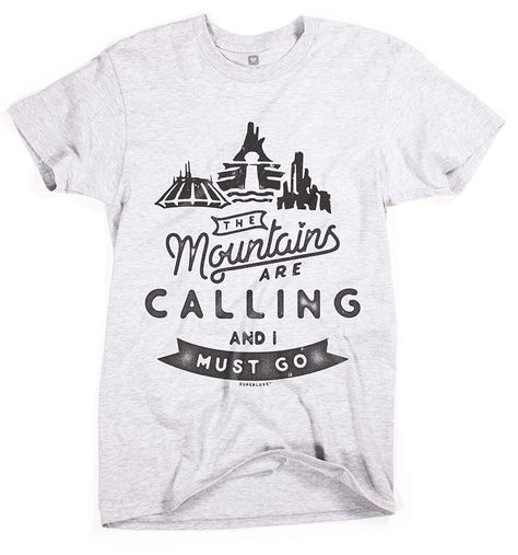 The Happiest Gift Guide on Earth: 70 Gifts For Disneyland Fanatics Funny Disney Shirts, Funny Disney, Mountains Are Calling, Womens Disney Shirts, The Mountains Are Calling, Disney World Vacation, Disney Tshirts, Disney Trip, Disney Funny