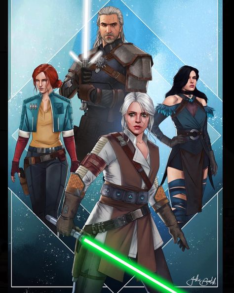 Jake Bartok on Twitter: "The Witcher but make it Star Wars. https://t.co/tVB5u078j5" / Twitter Wild Hunt Art, Triss Cosplay, Jake Bartok, Jedi Armor, Tmnt Girls, Jedi Art, Star Wars The Old Republic, Star Wars The Old, Witcher Art