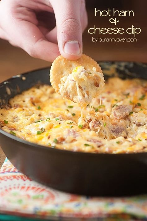 Hot Ham and Cheese Dip Recipe Ham And Cheese Dip, Ham Dip, Hot Ham And Cheese, Buns In My Oven, Homemade Ham, Cheese Dip Recipes, Snack Dip, Leftover Ham, Ham Recipes