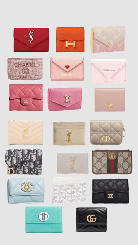 Dior Wallet Aesthetic, Brand Name Bags, My Style Bags, Luxury Bags Collection, Purse Essentials, Branded Wallets, Luxury Purses, Fancy Bags, Girly Accessories