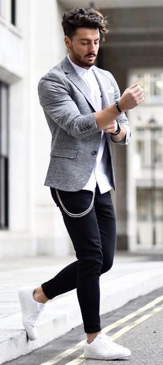 Gray Blazer Outfit Mens, Grey Blazer Outfit, Stylish Formal Dresses, Blazers For Men Casual, Formal Dresses For Men, Blazer Outfits Men, Minimalist Fashion Men, Mens Fashion Blazer, Mens Fashion Inspiration