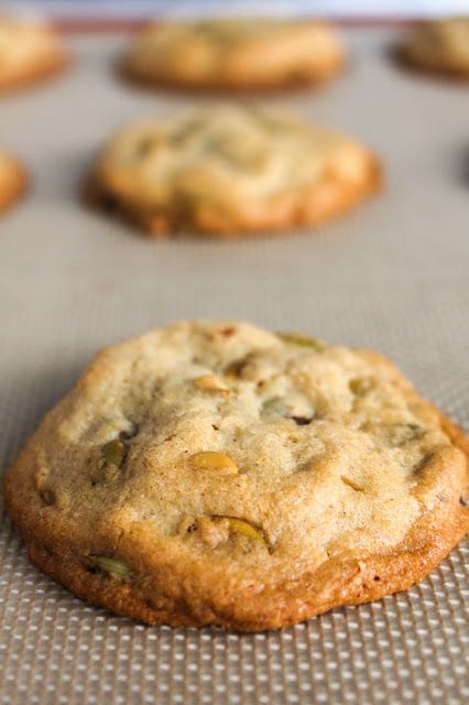 Chocolate Chip Pumpkin Seed Cookies | The Chef Next Door Pumpkin Seed Cookies, Cottage Baking, Seed Cookies, Raw Pumpkin Seeds, Toasted Pumpkin Seeds, Pumpkin Seed, Chocolate Recipe, Sweet Pastries, Sugar Free Desserts