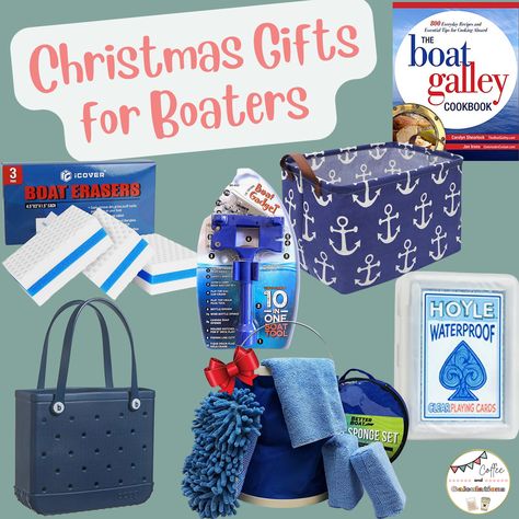 These are the perfect gifts for the boater in your life. Stuff their stocking with these fun ideas for Christmas gifts for boaters. Every gift a boat owner could need to clean, maintain and enjoy their boat. Gifts For Boaters Ideas, Ski Basket Gift Ideas, Nautical Gift Basket, Boat Gift Basket Ideas, Fun Ideas For Christmas, Boat Gifts, Ideas For Christmas Gifts, Gifts For Boat Owners, Gifts For Boaters