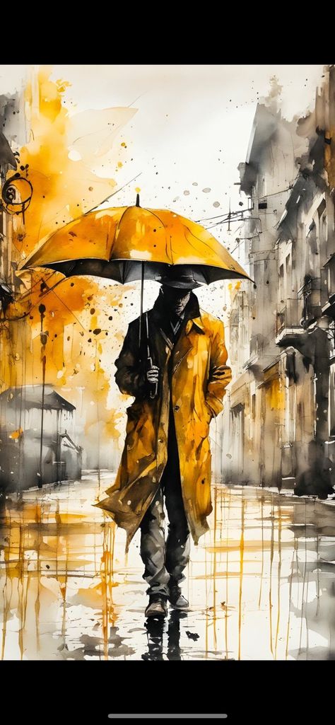 City Scape Painting, City Scapes, Happy Painting, Ipad Wallpapers, Amazing Paintings, Walking In The Rain, Landscape Art Painting, Art Gallery Wallpaper, Krishna Wallpaper