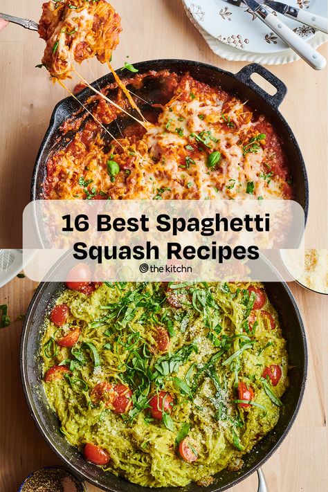 A roundup of our best spaghetti squash recipes, from spaghetti squash latkes to taco pies. Spaghetti Squash Recipes Clean Eating, Spaghetti Squash Recipes With Mushrooms, Ip Spaghetti Squash, Dinner Ideas Spaghetti Squash, Steak Spaghetti Squash, Spaghetti Squash With Vegetables, Spaghetti Squash Dessert Recipes, Spaghetti Squash Recipes Healthy Clean Eating, Low Fodmap Spaghetti Squash