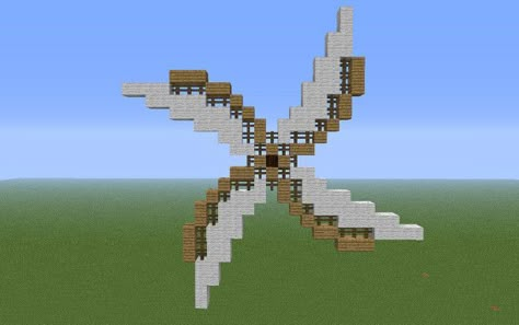 Terraria Windmill, Minecraft Steampunk Windmill, Windmill Minecraft Ideas, Minecraft Mill Ideas, Windmill In Minecraft, Minecraft Mill, Steampunk Minecraft Builds, Windmill Minecraft, Build A Windmill