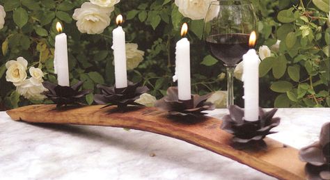 This wine barrel candle holder was handmade from reclaimed staves of retired wine barrels made from French oak, $58.00 Wine Barrel Stave Ideas, Wine Barrel Candle Holder, Vineyard Wedding Theme, Wine Stave Candle Holder, Barrel Stave Lights, Wine Stave Chandelier, Wine Barrel Metal Bands, Wine Party Theme, Wedding Table Menus