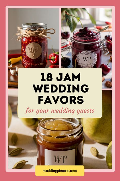 Sweet Jam Gifts for Wedding Guests Jam Wedding Favors, Memorable Wedding Favors, Jam Favors, Lemon Jam, Jam Gift, Ginger Jam, Cranberry Jam, Creative Wedding Favors, Wedding Favor Ideas