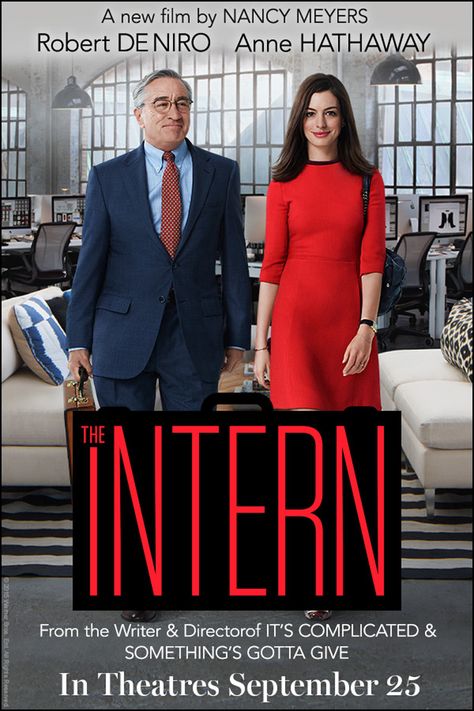 The Intern (2015) - Robert De Niro, Anne Hathaway, Rene Russo #MovieTheIntern2015 The Intern Movie, The Intern, How To Be Single, Movie Club, Liam James, 2015 Movies, End Of The Week, Cinema Movies, Movie Buff