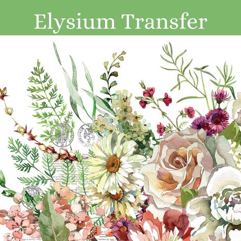 IOD Elysium Transfer Iron Orchid Designs Floral Bouquet With - Etsy Canada Glass Transfer, Iod Transfers, Bouquet With Roses, Pot Image, Flower Furniture, Feminine Color Palette, Orchid Design, Large Bouquet, Diy Home Accessories