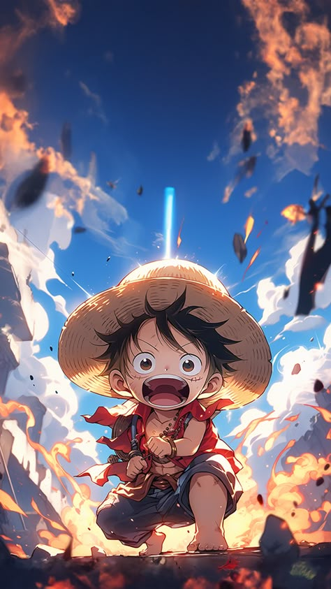 The Pirate King! The name's gonna be mine! Monkey D. Luffy Wallpapers, Tutorials Art, Drawing Arts, Inspo Art, Chibi Wallpaper, Sketches Art, One Piece Cartoon, Good Anime Series, Reference Art