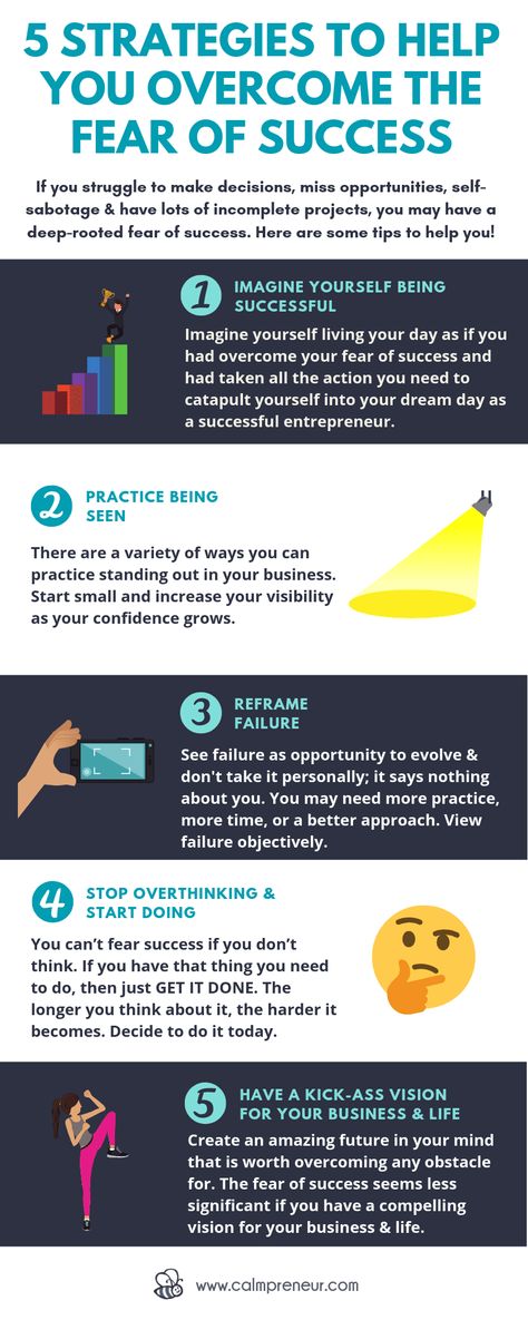 5 Strategies to Help You Overcome the Fear of Success  Many people running a business don’t realise they’re held back from growing their business because they have an unconscious fear of being successful. The fear of failing, or standing out, means that you stay in your comfort zone. So how can you overcome your deep-seated fear of success?  #fear #success #selfconfidence #calmpreneur Fear Of Success Quotes, How To Overcome Fear Of Failure, Fear Of Success, Fear Of Failing, Adulting Hacks, Improve Brain Power, English Knowledge, Being Successful, Success Books