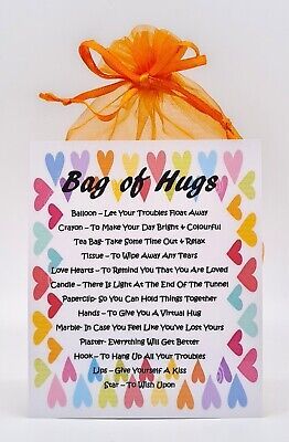 Bag of Hugs. Tissue – To Wipe Away Any Tears. Hook – To Hang Up All Your Troubles. ❤ A GIFT AND GREETINGS CARD ALL IN ONE ❤. Star – To Wish Upon. Marble- In Case You Feel Like You’ve Lost Yours. Hands – To Give You A Virtual Hug. Virtual Hugs, Survival Kit Gifts, Folding Origami, Virtual Hug, Test Tubes, Present Birthday, Xmas Presents, Survival Kit, Appreciation Gifts