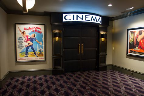 Home Theater — Sound and Vision Diy Movie Theater Room, Diy Theater Room, Theater Entrance, Cinema Outdoor, Gym Designs, Basement Movie Room, Backyard Movie Theaters, Theatre Ideas, Movie Theater Rooms