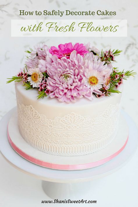 Fresh Flower Cake, Creative Cake Decorating, Flowers Tutorial, Decorating Cakes, Magic Cake, Salty Cake, Sweet Art, Easy Cake Decorating, Childrens Birthday Cakes