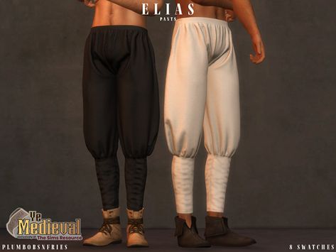 The Sims Resource - Ye Medieval - ELIAS | pants Medieval Nightgown, Medieval Pants, Sims 4 Decades Challenge, Sims Medieval, Medieval Clothes, Sims4 Clothes, Sims Four, Sims Hair, Medieval Clothing