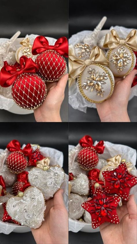 Set of Red and Ivory Velvet Christmas Ornaments 23 Pcs. Marsala Xmas Hearts With Bows. Ivory Xmas Bulbs With Rhinestones. Ivory Tree Topper - Etsy Velvet Christmas Ornaments, Xmas Stars, Xmas Bulbs, Xmas Balls, Fancy Christmas Ornaments, Rhinestone Ornaments, Christmas Bling, Xmas Baubles, Velvet Christmas