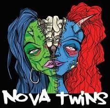 Nova Twins Nova Twins, Band Patches, Band Stickers, Music Album Covers, Band Logo, Punk Bands, Band Logos, Logo Sticker, East London