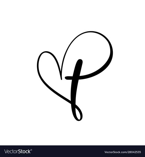 P With Heart Tattoo, P Tattoos, Heart Signature, P Heart Tattoo, Christian Heart Tattoo, P Signature, Cross Symbol Tattoo, P Design, Cross And Heart Tattoo